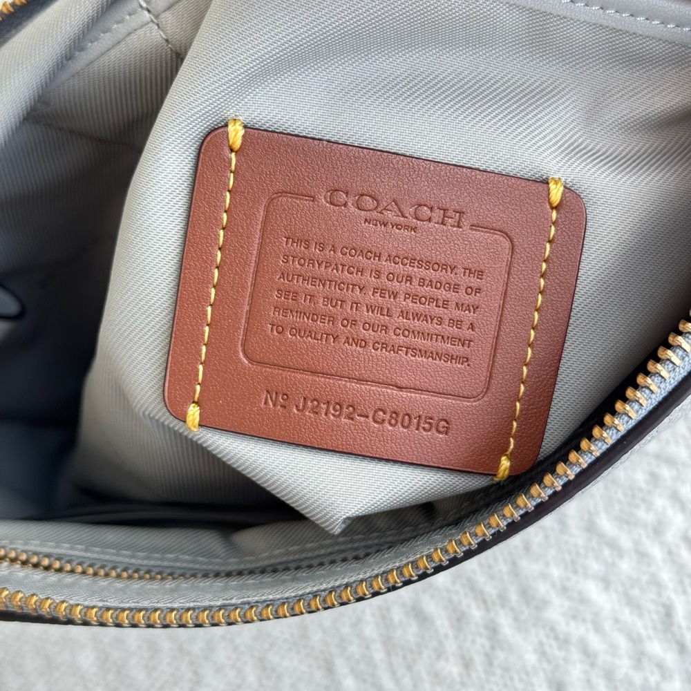Coach Silver Leather Pouch - image 5